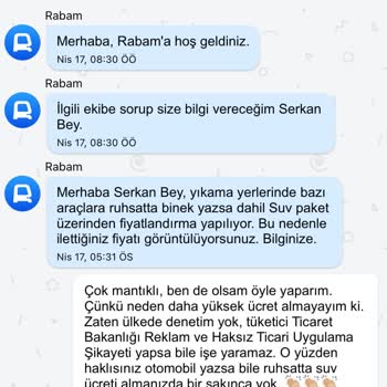 Araç Sınıflandırmasında Yanıltıcı Ücretlendirme