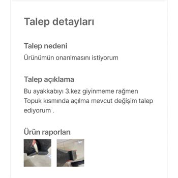 Hotiç Ayakkabı Onarım Talebi Ve Ücret İadesi Sorunu