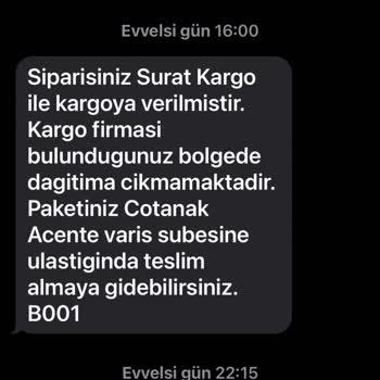 Yanlış Adres Bilgisi Nedeniyle Teslimat Sorunu