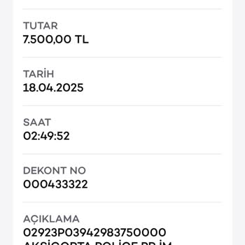 Aksigorta Poliçe Ödemesi Hakkında Haksız Kesinti