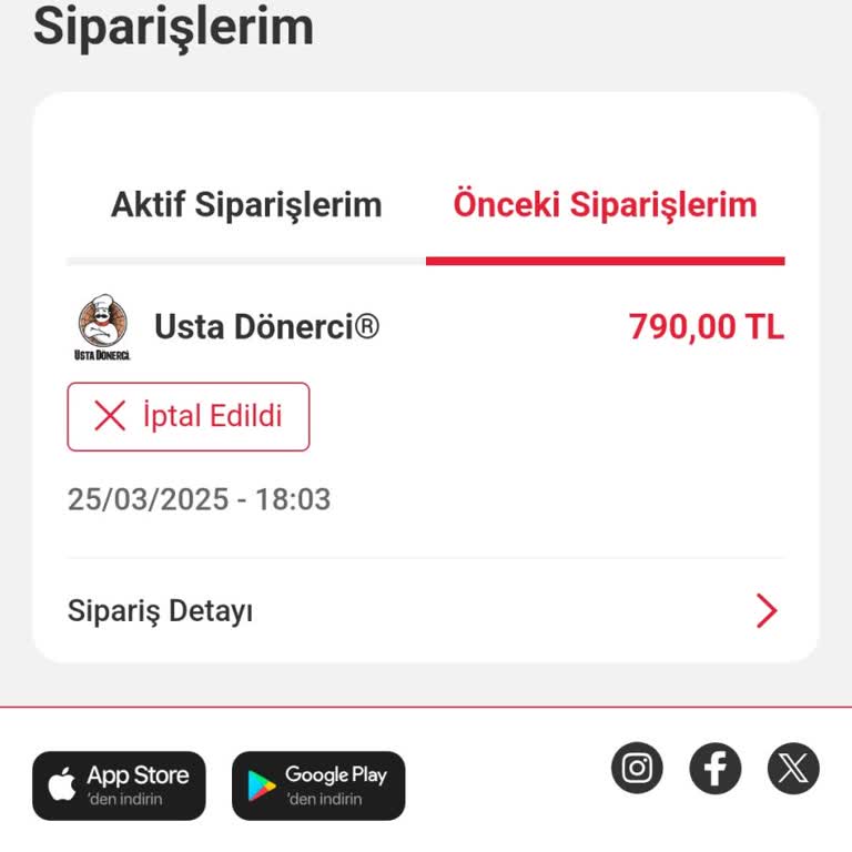 Tıkla Gelsin Usta Dönerci'den İptal Edilen Siparişin İadesi Hala Bekleniyor