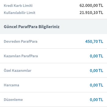 ParafPara Puanlarının Kullanılamaması Ve Silinmesi