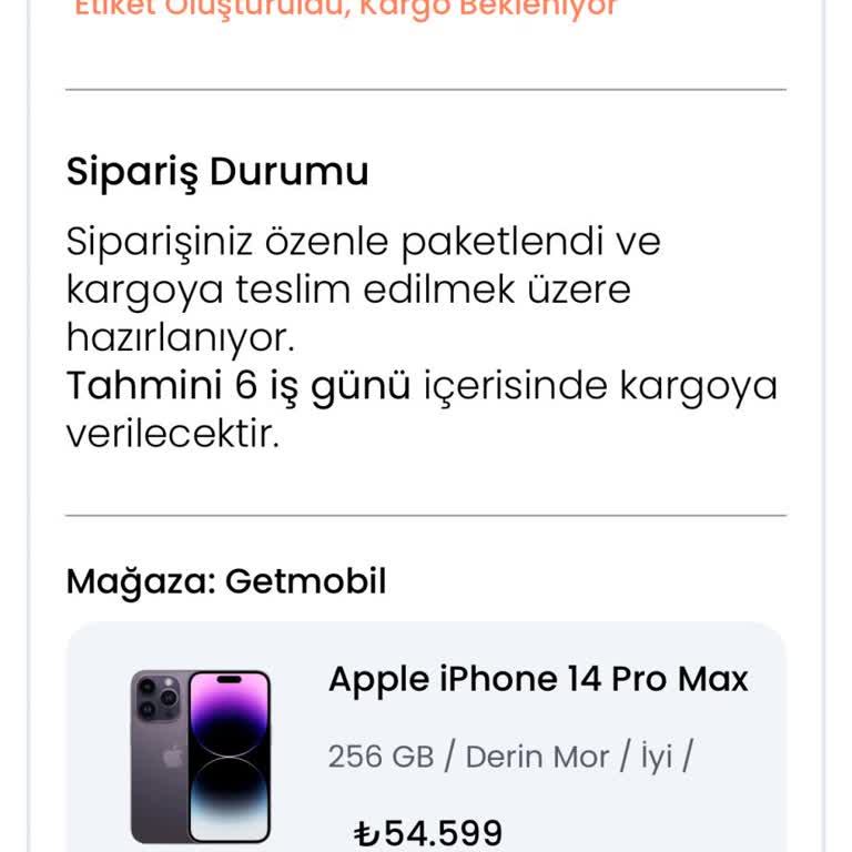 Getmobil'den Sipariş Edilen Telefon Hala Kargoya Verilmedi!
