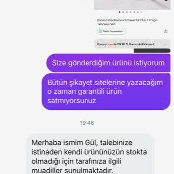 Karaca'nın Garantili Ürün Sorunu Ve Yanıltıcı Değişim Teklifi