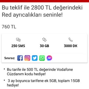 Vodafone Tarifelerinde Yüksek Fiyat Artışı