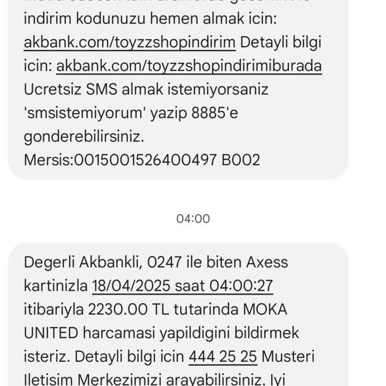 Gece Yarısı Bilgim Dışında Yapılan Yüksek Tutarli İşlemler