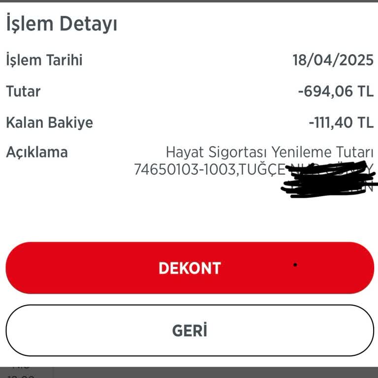 İzinsiz Hayat Sigortası Kesintisi