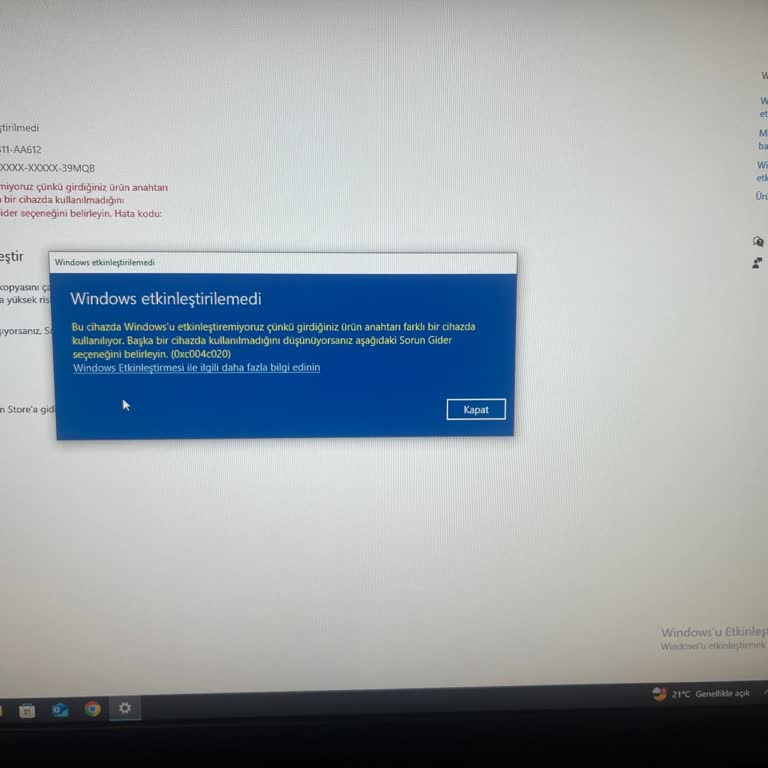 Kullanılmış Windows 10 Lisans Keyleri Sorunu