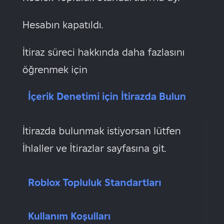 Roblox Hesabım Nedensiz Silindi
