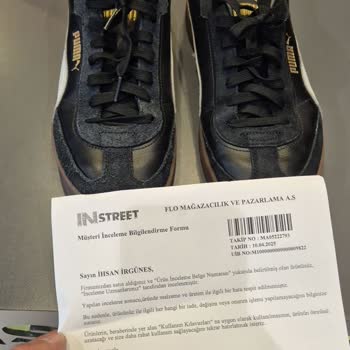 Puma Ayakkabımda Süet Deri Problemi