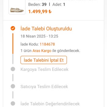 Defolu Ayakkabı Ve Yetersiz Müşteri Hizmetleri