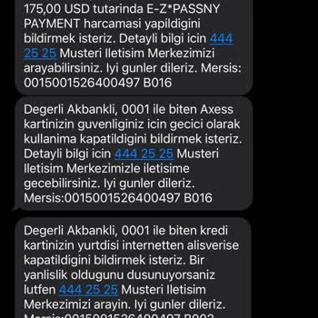 Akbank Axess Kartımdan İzinsiz Para Çekimleri Ve Yetersiz Destek