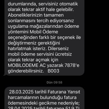 Mobil Ödeme Ve Ek Ücret Sorunu