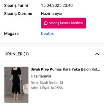 Kargoya Verilmeyen Elbise Ve İletişim Sorunları