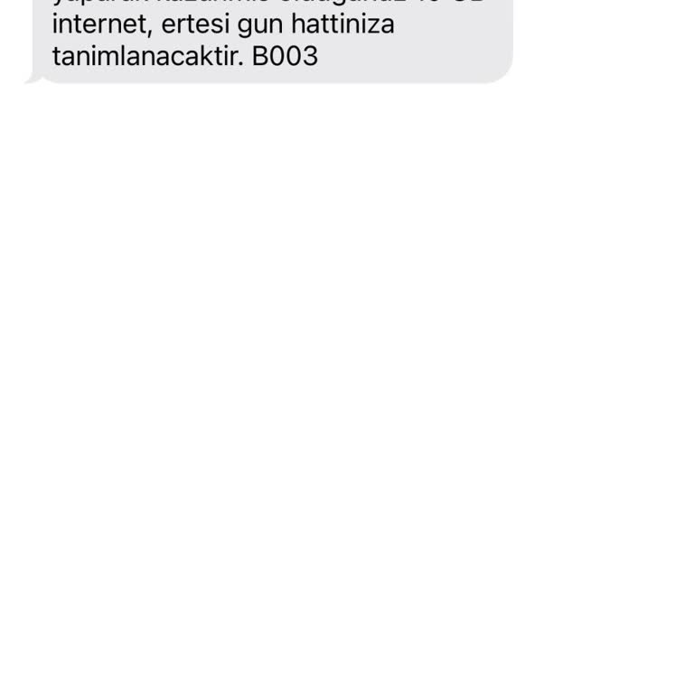 Vodafone Yanımda Uygulamasında Hediye İnternet Sorunu