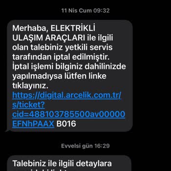 Arçelik Stokta Olmayan Ürün İçin Bekletiliyorum