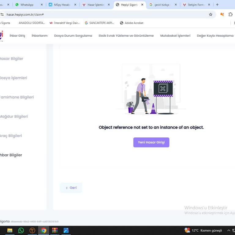 Hepiyi Sigorta Hasar Sorgu Ekranı Çıkmazı