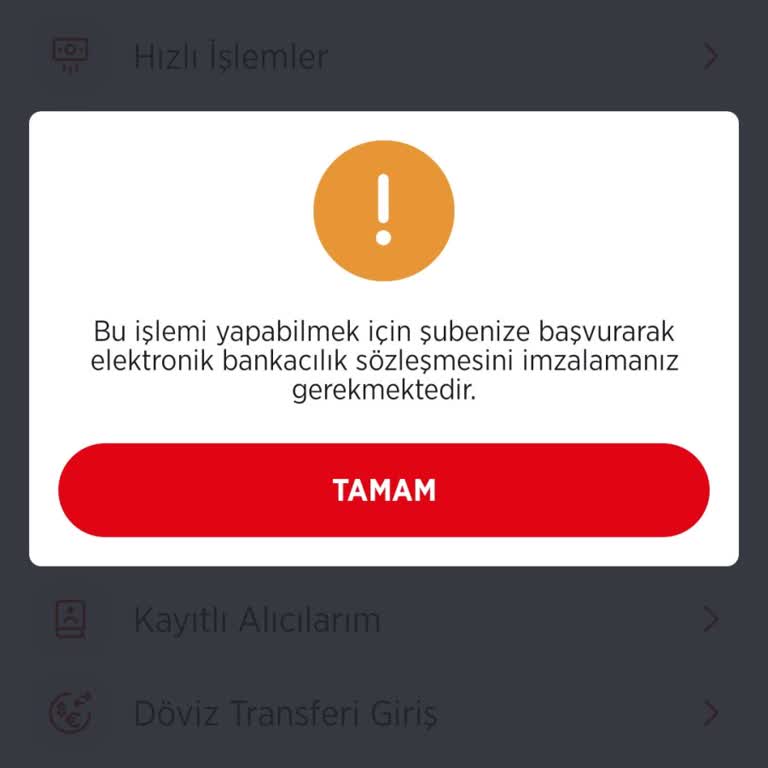 Uygulama Kullanım Sorunu: Bankacılık Sözleşmesi Engeli