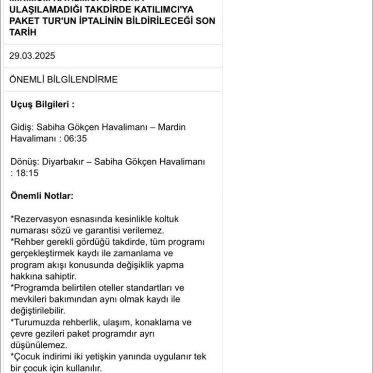 Tatil Sepetinde Planlar Altüst!