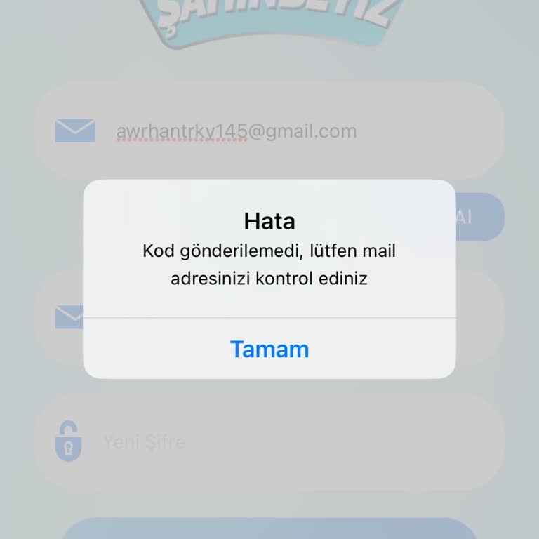 Şahinbey Uygulamasına Giriş Sorunu