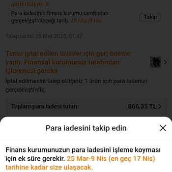 Geciken Ücret İadesi Ve İletişim Sorunu