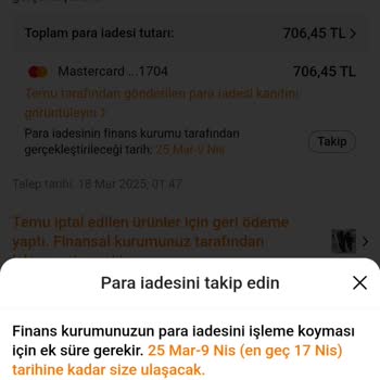 Geciken Ücret İadesi Ve İletişim Sorunu