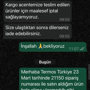 Termos Türkiye'de Teslim Edilmeyen Ürün Ve İade Sorunu