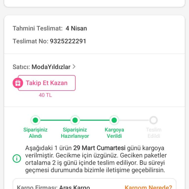 Trendyol Moda Yıldızları Teslimat Gecikmesi