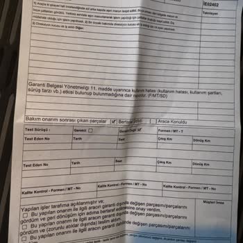 Servis Hatası Sonucu Araçta Boya Ve Lastik Sorunu