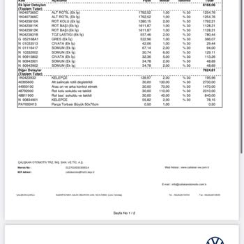 Servis Hatası Sonucu Araçta Boya Ve Lastik Sorunu
