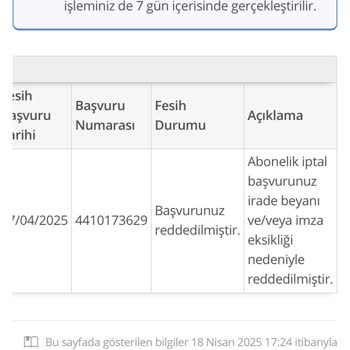 Abonelik İptali İçin Sürekli Oyalama Ve Yanlış Fatura Sorunu