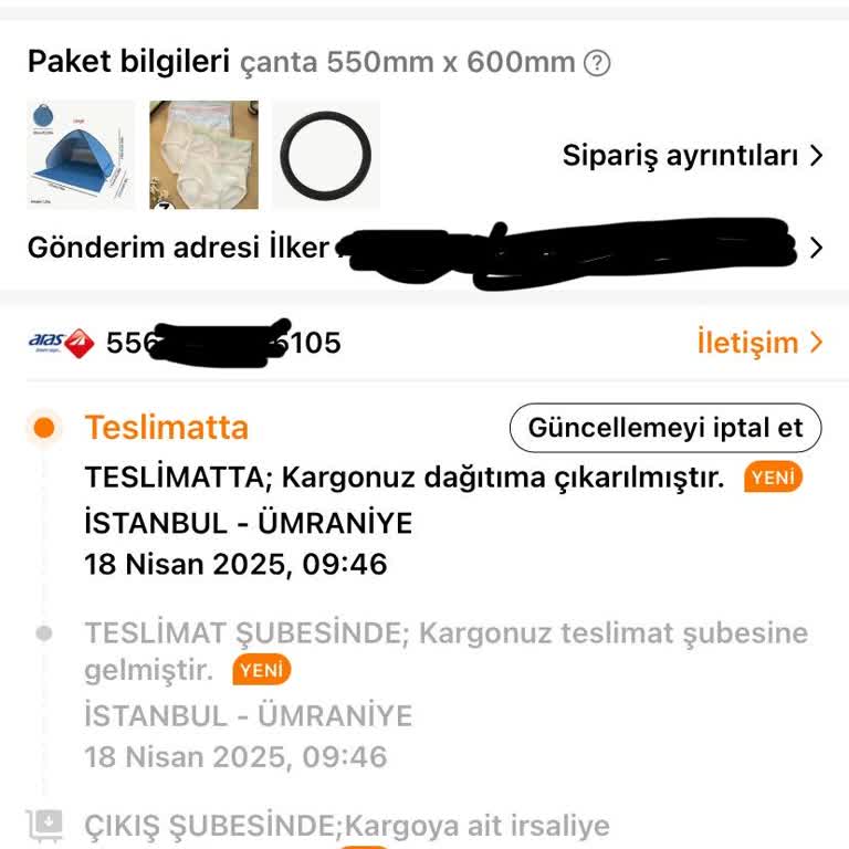 Aras Kargo İle Sürekli Teslimat Sorunları Ve Yetersiz Müşteri Hizmetleri