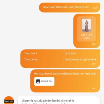Defolu Elbise Ve Çözüm Sunmayan Müşteri Hizmetleri
