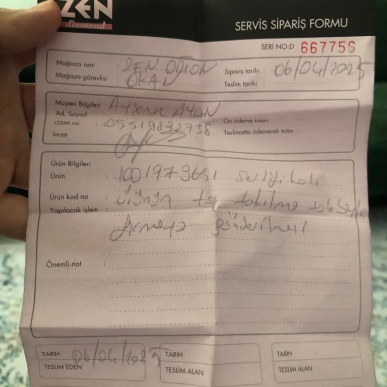 Zen Mağazasında Yüzük Onarımında Beklenmedik Ücret Talebi