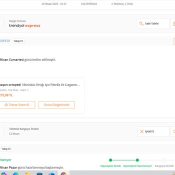 Trendyol Siparişimde Yaşanan Gecikme Ve İletişim Sorunları