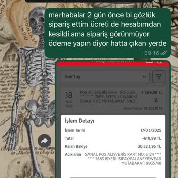 Sipariş Sorunu Ve Geri Ödeme Gecikmesi