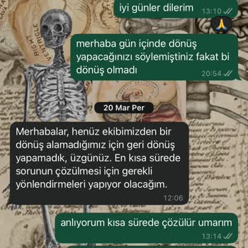 Sipariş Sorunu Ve Geri Ödeme Gecikmesi