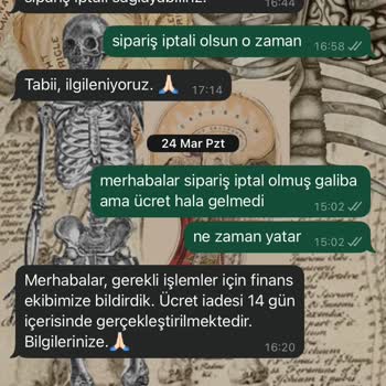 Sipariş Sorunu Ve Geri Ödeme Gecikmesi