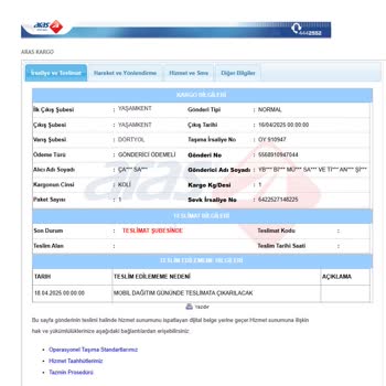 Aras Kargo Teslimatında Yaşanan Büyük Sorun