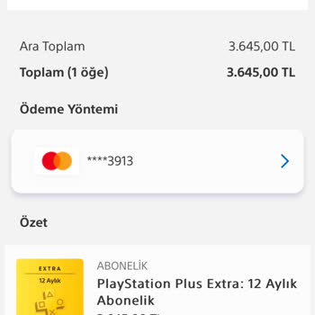 PS Plus Üyeliği Satın Alma Sorunu