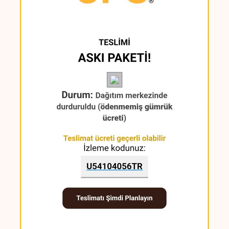 Sahte UPS E-postalarıyla Mağduriyet Tehlikesi