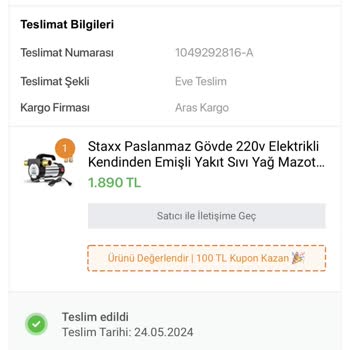 Koçtaş'tan Alınan Üründe Müşteri Hizmetleri Sorunu