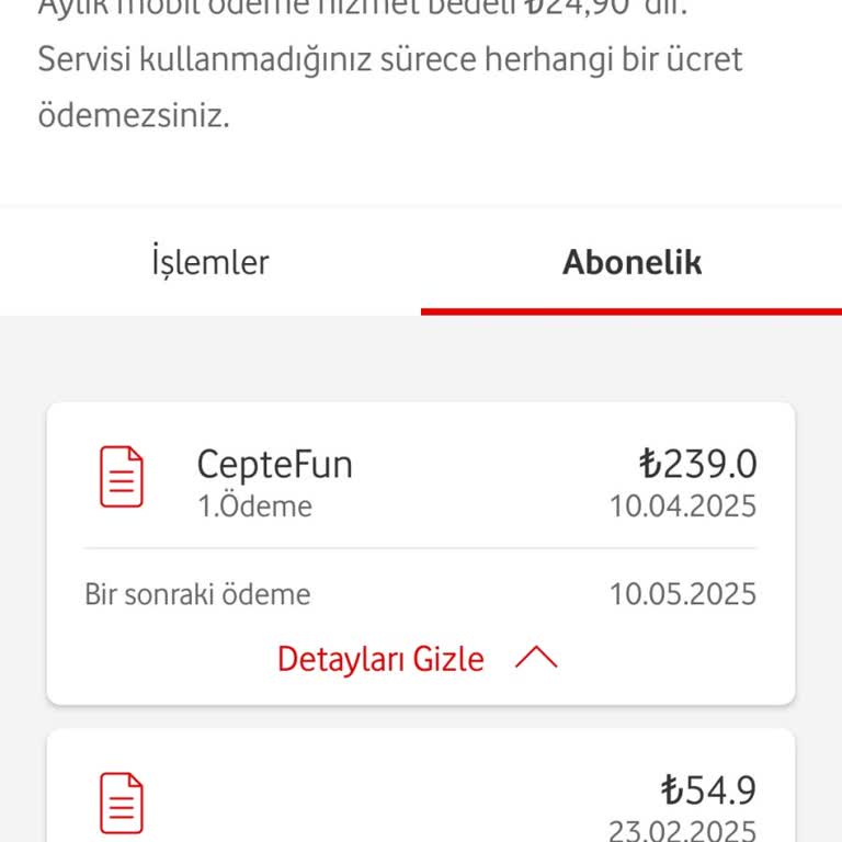 Vodafone Mobil Ödeme Usulsüzlüğü Ve Haksız Ücretlendirme