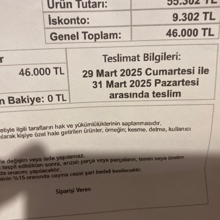 İdaş Emaar AVM'de Teslimat Sorunu Ve Müşteri Memnuniyetsizliği