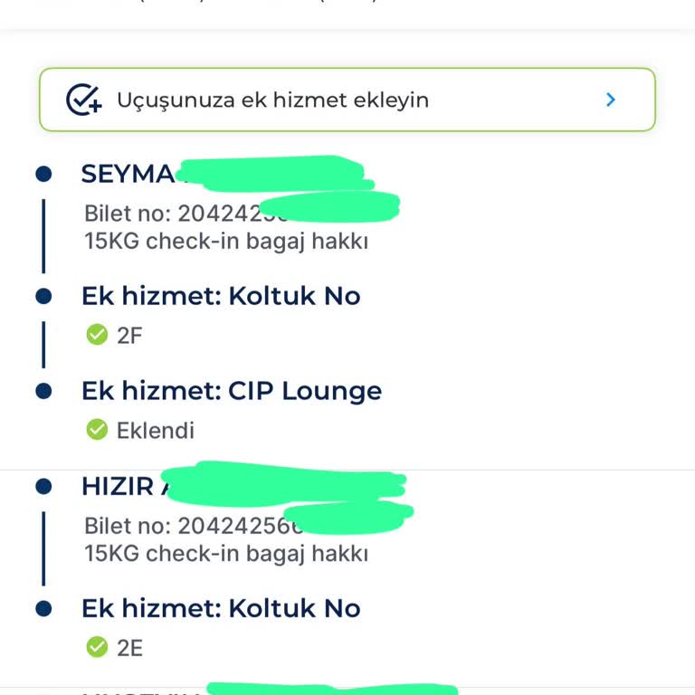 Koltuk Değişikliği Ve İade Sorunu