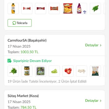 Trendyol GO'da Sipariş Ve İade Sorunları