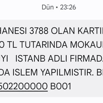 Kredi Kartımdan Şüpheli İşlem Yapıldı