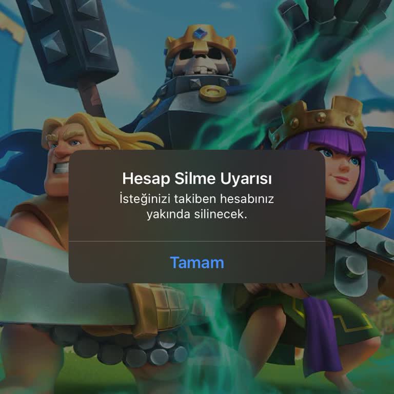Clash Royale Hesap Silme Sorunu