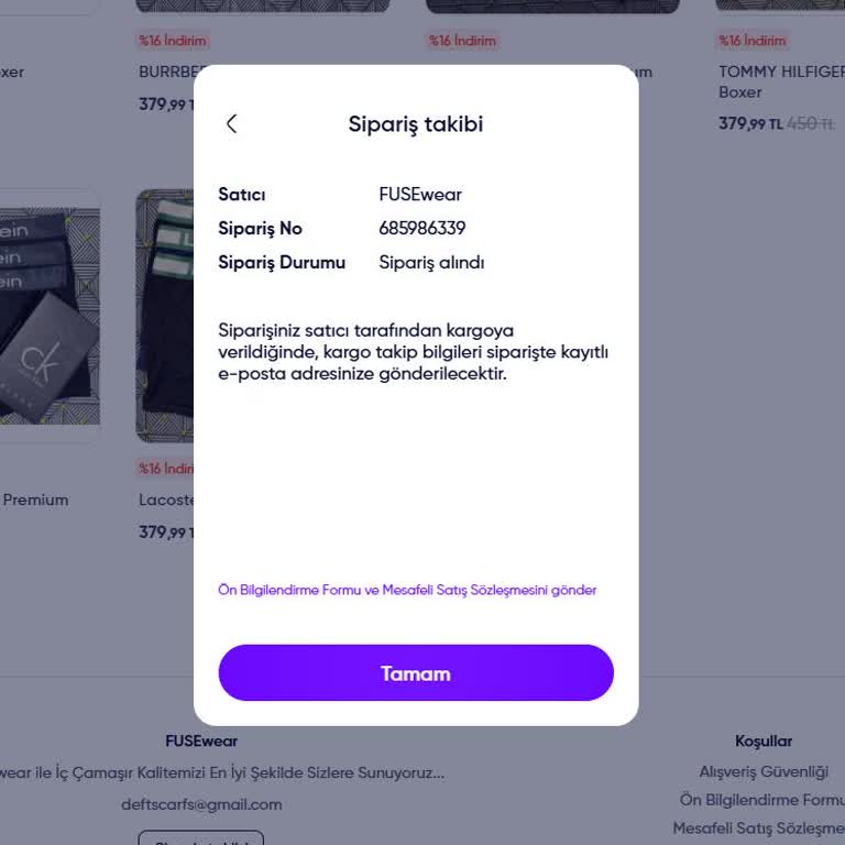 Sipariş Verilen Boxer Kargoya Verilmiyor Ve İptal Edilemiyor