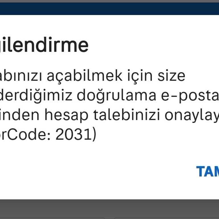 Sahibinden Üyeliğimde 2031 Hata Kodu Sorunu